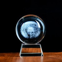 Wholesale 80mm 100mm 3D Logo inside painted glass ball glass crystal ball