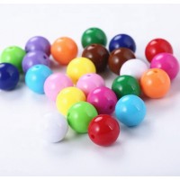 Acrylic Plastic Solid Round Ball Spacer Beads for jewelry making